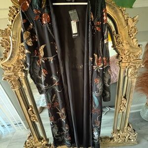 Beaded cover up/kimono